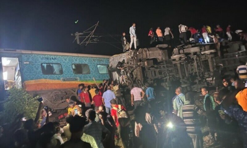 A view of the train accident in India on June 2, 2023. — Twitter/AIRAAAOFFICIAL