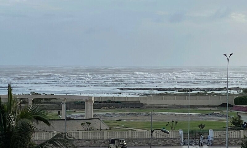 The view from Karachi’s Seaview Appartments shared by residents.