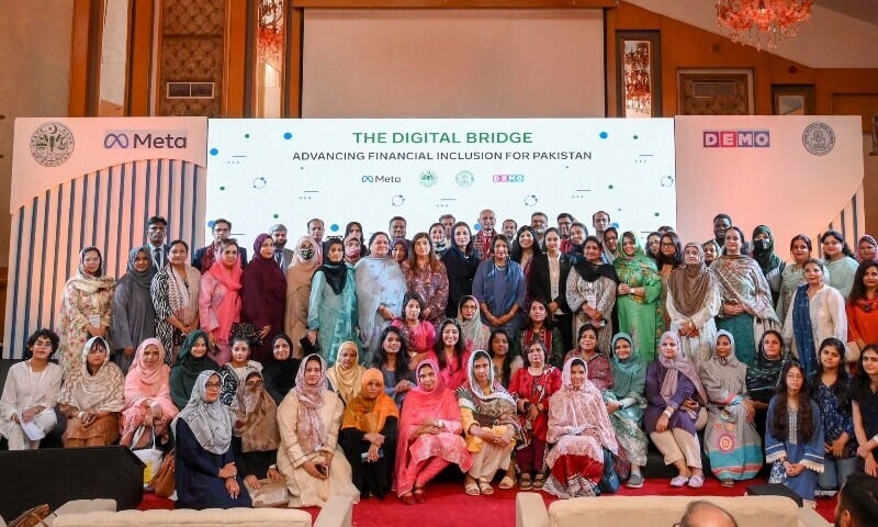 The launch event of Meta’s ‘The Digital Bridge: Advancing Financial Inclusion for Pakistan’ initiative in Karachi on Tuesday. — Meta