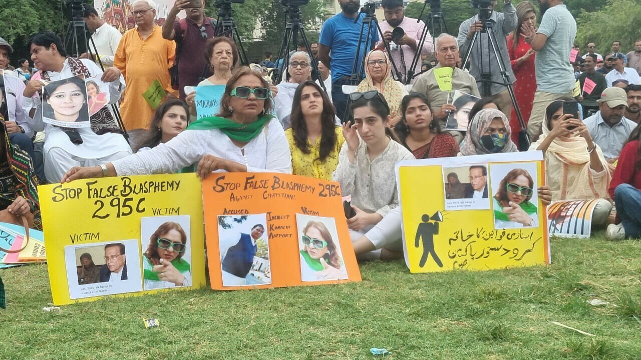 Religious minorities come together to march against persecution in Pakistan at the first Minorities Rights March in Karachi — Hawwa Fazal 