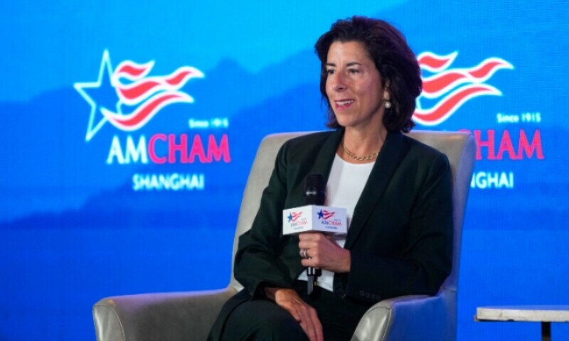 US Secretary of Commerce Gina Raimondo speaks at AmCham Shanghai’s Women’s Executive Network’s 2023 WeForShe Conference in Shanghai on August 30, 2023. — AFP US Secretary of Commerce Gina Raimondo speaks at AmCham Shanghai’s Women’s Executive Network’s 2023 WeForShe Conference in Shanghai on August 30, 2023. — AFP