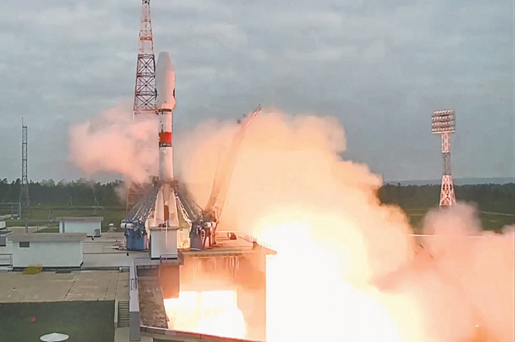 THE Luna-25 lander which was launched on August 11 crashed on the moon after an incident during pre-landing manoeuvres.&mdash;AFP