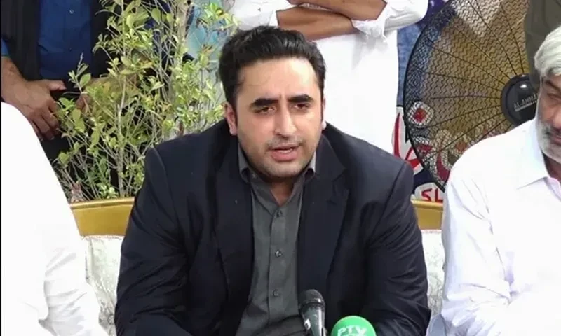 PPP Chairman Bilawal Bhutto Zardari speaks in a press conference in Okara on Monday. — DawnNewsTV