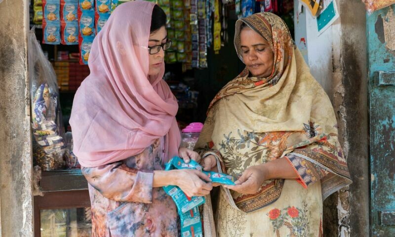 Abida Tabassum with Yasmin bibi. — Photo by: Nestle Pakistan