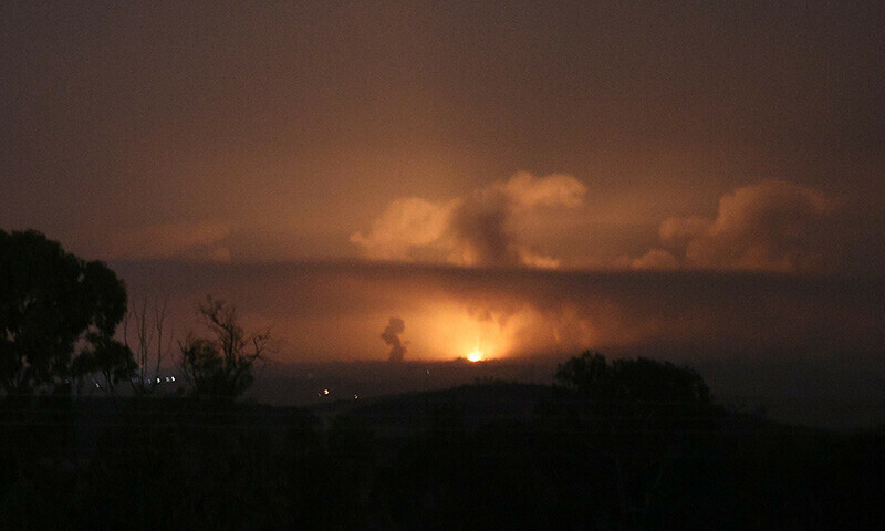 A view of explosion in Gaza, seen from Sderot in southern Israel, October 27, 2023.&mdash;Reuters/Violeta Santos Moura