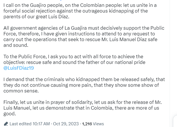 —Photo courtesy: Screengrab taken from Diala Wilches’ X account