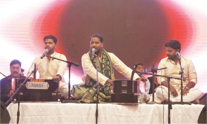 Akram Hamza Qawwal group performs at the event.—Shakil Adil / White Star Akram Hamza Qawwal group performs at the event.—Shakil Adil / White Star