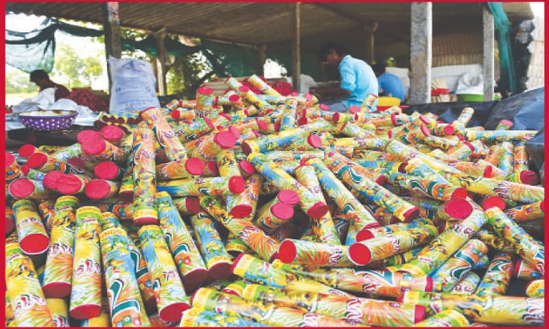 Workers assemble firecrackers at a workshop in the outskirts of Ahmedabad, India, ahead of the upcoming Hindu festival of ‘Diwali’.—AFP Workers assemble firecrackers at a workshop in the outskirts of Ahmedabad, India, ahead of the upcoming Hindu festival of ‘Diwali’.—AFP