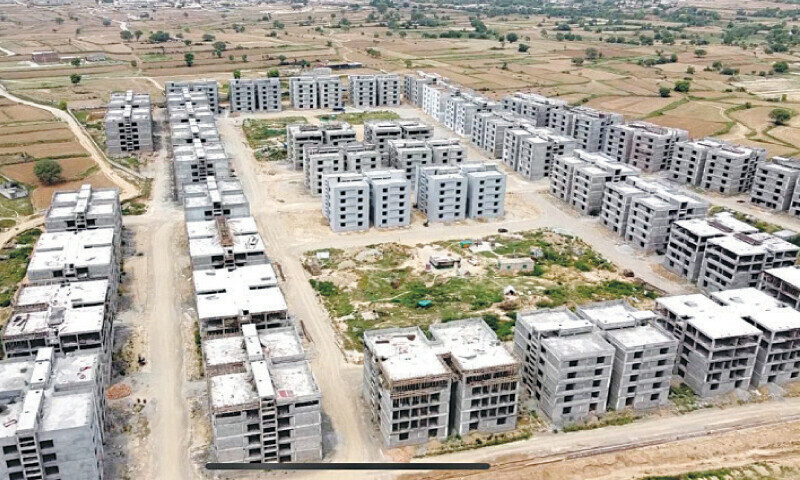 The apartment blocks built under the Nilor Height Project. — Photo by Mohammad Asim The apartment blocks built under the Nilor Height Project. — Photo by Mohammad Asim