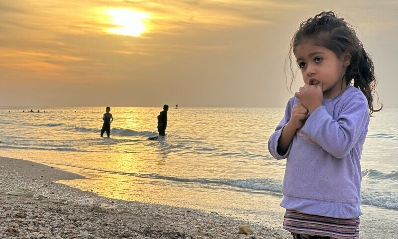 Palestinians spend time on a beach during a temporary truce between Hamas and Israel, in Deir al-Balah in the central Gaza Strip, November 25. &mdash; Reuters