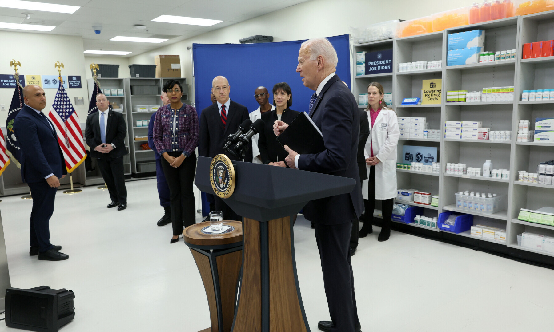  US President Joe Biden answers a reporter&rsquo;s question about Israel&rsquo;s assault on Gaza after delivering remarks about prescription drug costs during a visit to the National Institutes of Health in Bethesda, Maryland, US on Dec 14, 2023. &mdash; Reuters 