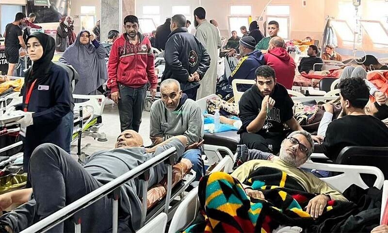 The World Health Organisation (WHO), shows Palestinians wounded waiting to be treated. &mdash; AFP