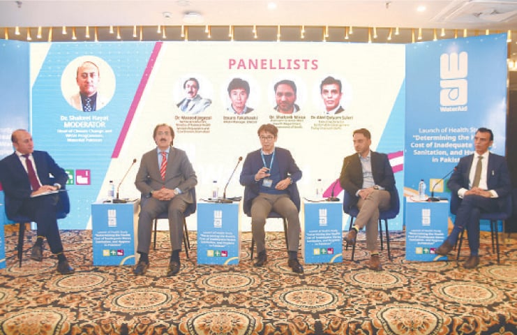 WASH Manager Itsuro Takahashi speaks during the launching of a study in Islamabad on Wednesday. — Online