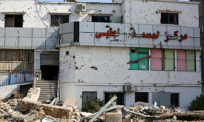 Al Basma IVF Centre, Gaza&rsquo;s largest fertility clinic which was struck by an Israeli shell, is seen in Gaza City. &mdash; Reuters