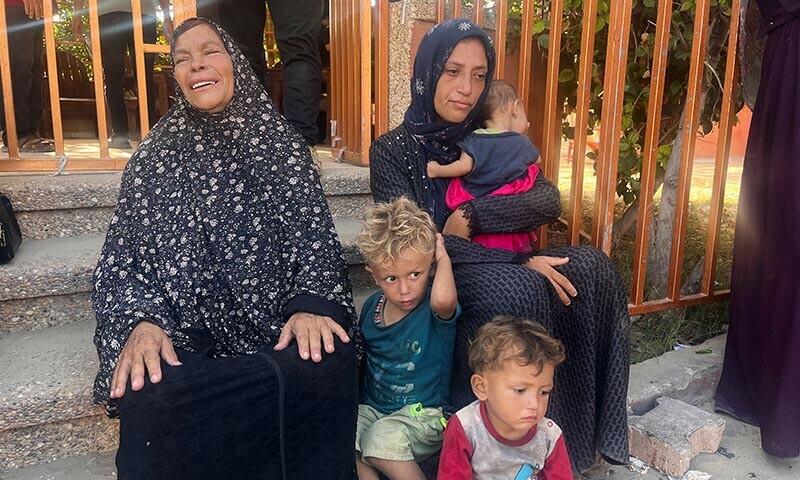 Palestinians mourn relatives killed in Israeli strikes, amid the Israel-Hamas conflict, at Nasser hospital in Khan Younis in the southern Gaza Strip July 30, 2024 &mdash; Reuters