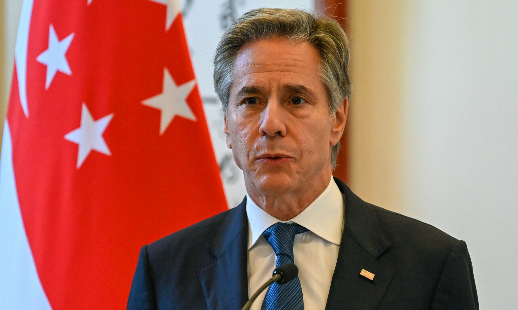  US Secretary of State Antony Blinken attends a signing ceremony with Singapore&rsquo;s Foreign Minister Vivian Balakrishnan at the Ministry of Foreign Affairs in Singapore on July 31, 2024. &mdash; AFP 