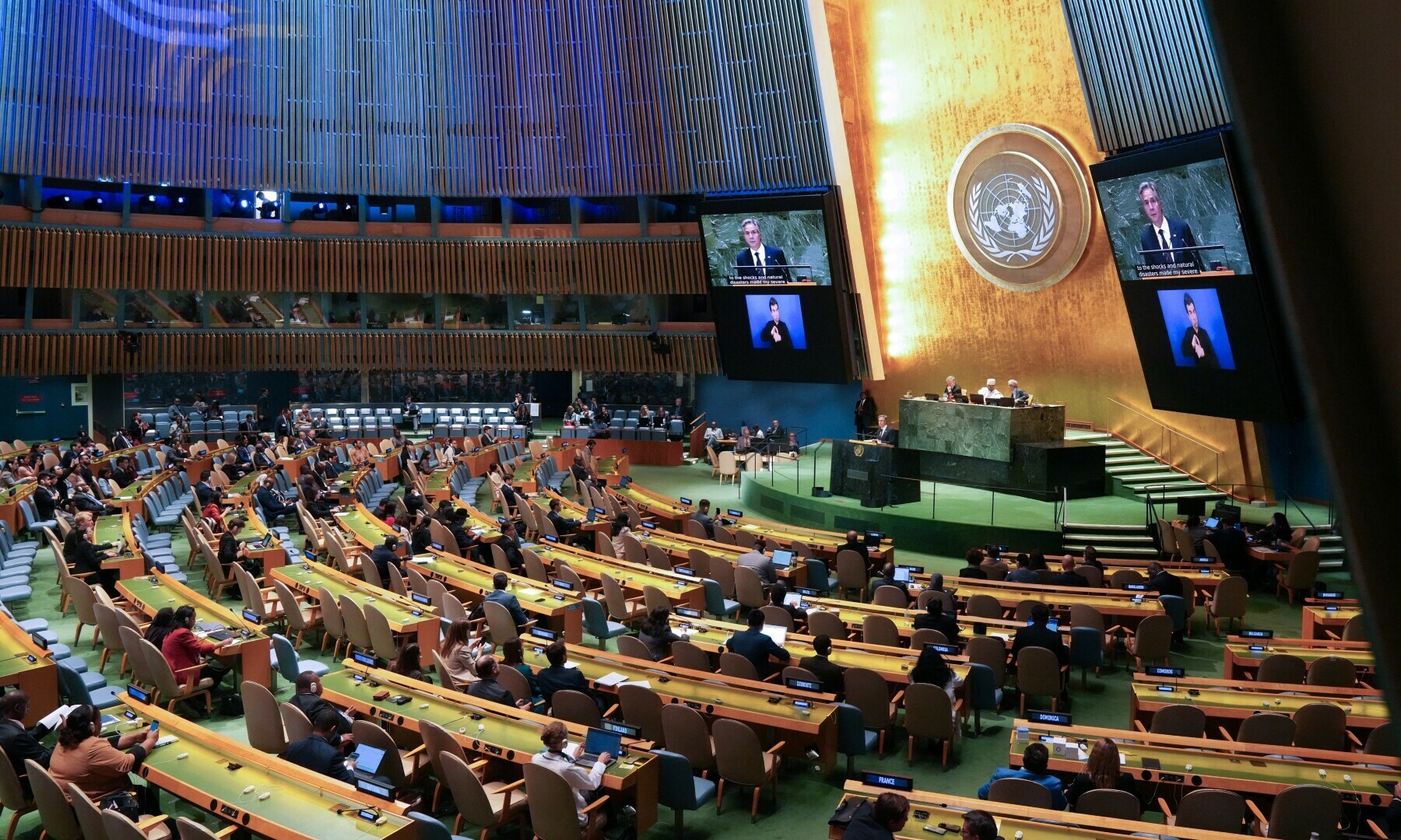  US Secretary of State Antony Blinken speaks during &ldquo;Summit of the Future&rdquo; on the sidelines of the UN General Assembly at the UN Headquarters in New York on Sept 23, 2024. &mdash; Reuters 