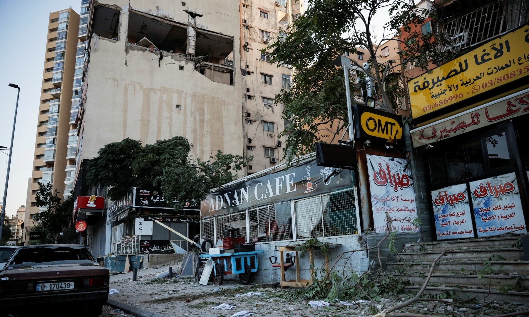  A general view of the buildings damaged in an Israeli strike, in Kola, central Beirut, Lebanon on Sept 30. &mdash; Reuters 