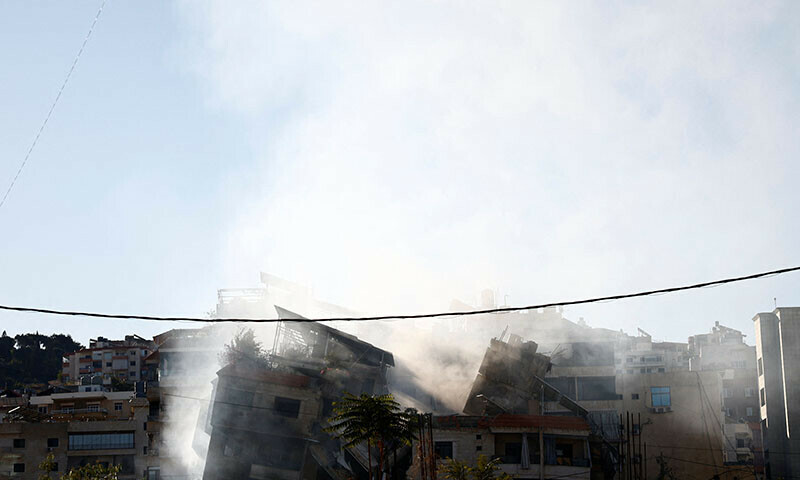 A general view of the damage caused by Israeli airstrikes, amid ongoing hostilities between Hezbollah and Israeli forces, at Choueifat district, in Beirut, Lebanon, October 20, 2024. REUTERS/Yara Nardi