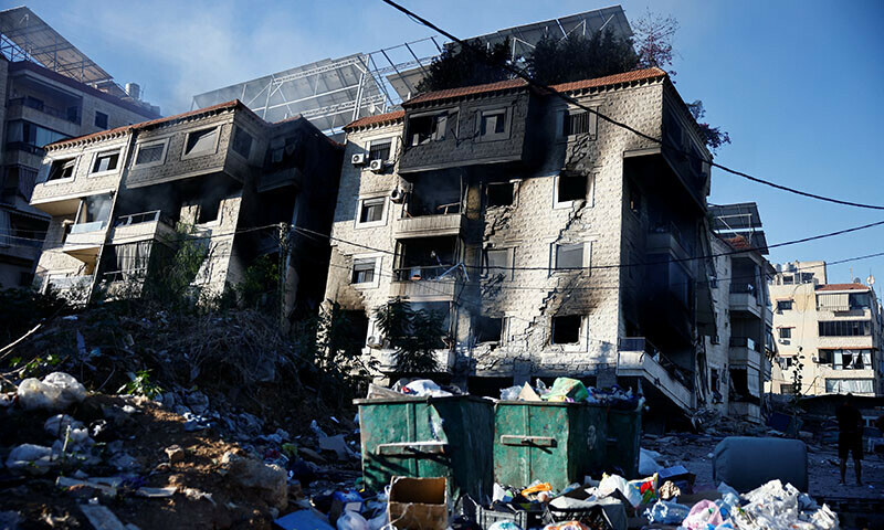 A general view of the damage caused by Israeli airstrikes, amid ongoing hostilities between Hezbollah and Israeli forces, at Choueifat district, in Beirut, Lebanon, October 20, 2024. REUTERS/Yara Nardi