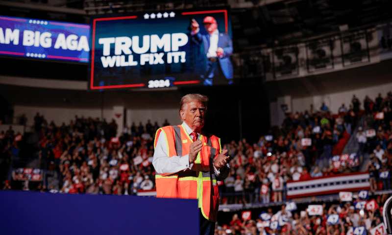 Republican presidential nominee and former US President Donald Trump attends a campaign rally in Green Bay, Wisconsin, US, on Oct 30, 2024. — Reuters