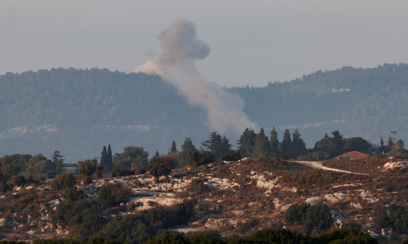  Smoke billows on Lebanon&rsquo;s side of the border with Israel, as seen from northern Israel, on Nov 1, 2024. &mdash; Reuters 