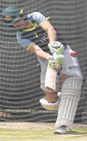 AUSTRALIAN cricketer Sam Konstas bats in the nets at the Melbourne Cricket Ground on Monday.&mdash;AFP