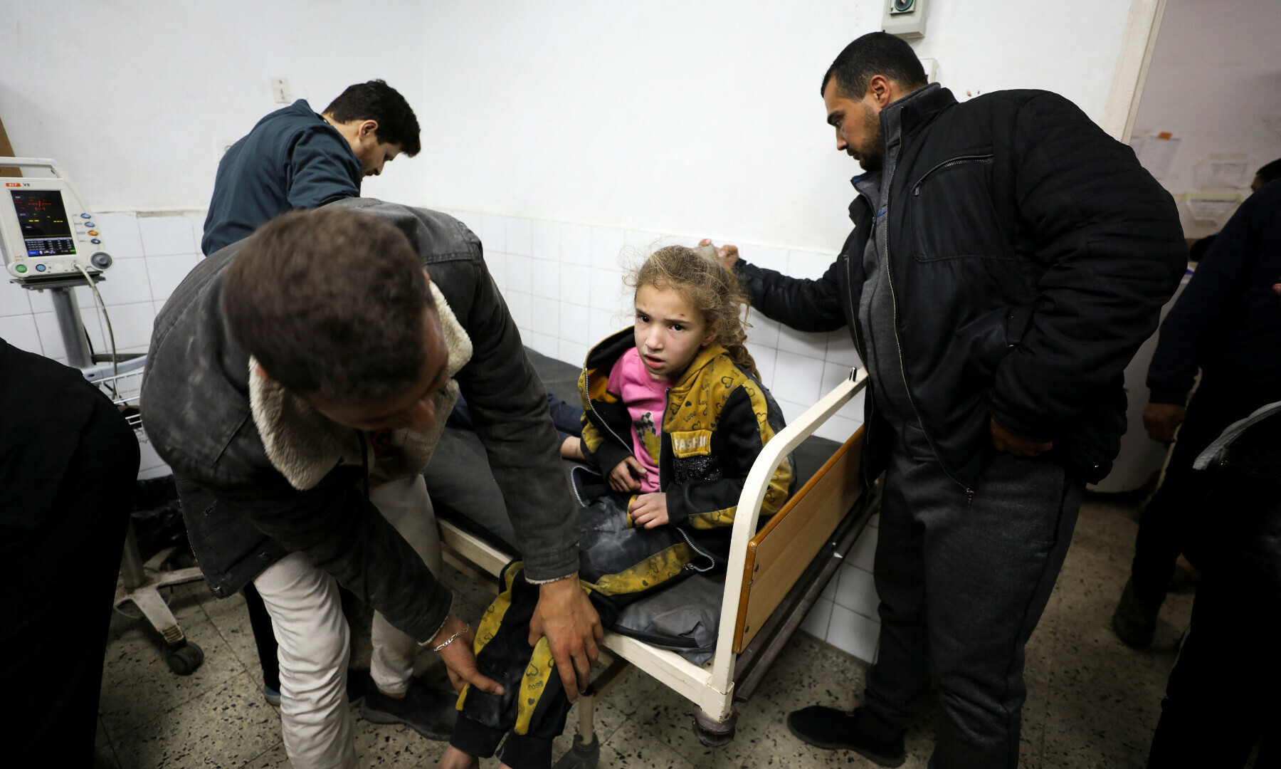  A wounded Palestinian child is assisted at a hospital following an Israeli strike, in Gaza City, on January 15, 2025. &mdash; Reuters/Dawoud Abu Alkas 
