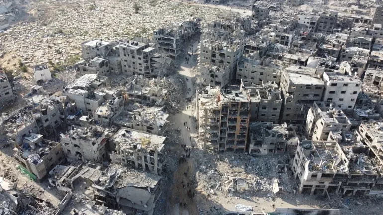 An aerial view of Gaza&rsquo;s Jabalia refugee camp on January 20. &mdash; Anadolu Agency