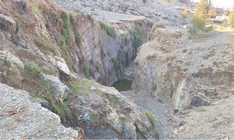 The nephrite mining site in Enzari area of Bajaur. — Dawn The nephrite mining site in Enzari area of Bajaur. — Dawn