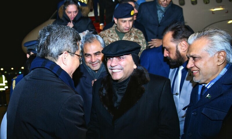 President Zardari arrives in China