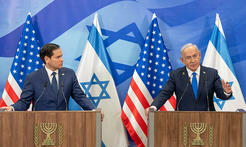 US Secretary of State Marco Rubio and Israeli Prime Minister Benjamin Netanyahu attend a press conference at the Prime Minister’s office in Jerusalem on February 16. — Reuters