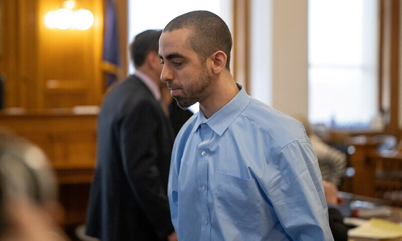 Defendant Hadi Matar arrives for his trial on charges of second-degree attempted murder and second-degree assault dating to an attack on Satanic Verses author Salman Rushdie, at Chautauqua County Court in Mayville, New York, US on February 11. &mdash; Reuters