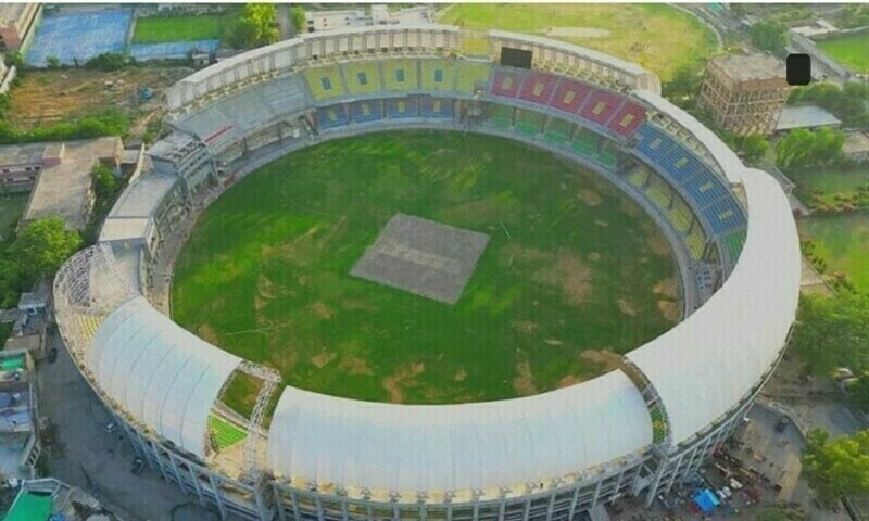 A bird&rsquo;s-eye view of Peshawar&rsquo;s Arbab Niaz Stadium. &mdash; APP/File