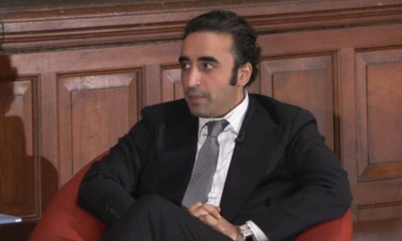 PPP Chairman Bilawal Bhutto Zardari speaks at the Oxford Union at Oxford University on February 20. &mdash; Screengrab via YouTube (Oxford Union)