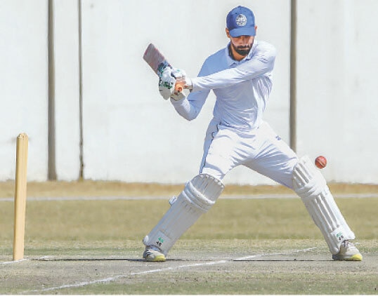KARACHI: A State Bank of Pakistan batter in action  during the President&rsquo;s Trophy match against Higher Education Commission at the SBP Sports Complex on Tuesday.&mdash;courtesy PCB
