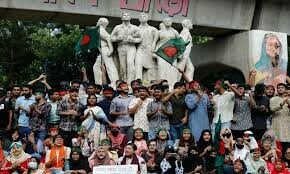 Activists of the Anti-Discriminatory Student Movement gather at the University of Dhaka’s Teacher Student Center (TSC), demanding the capital punishment for Bangladeshi former Prime Minister Sheikh Hasina for the deaths of students during anti-quota protests, in Dhaka, Bangladesh, August 13, 2024 — Reuters