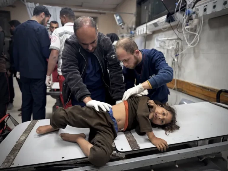 Palestinian children injured and killed in Israel’s recent attacks on Gaza are brought to Nasser Hospital in Khan Younis, Gaza, on March 19. — Anadolu Agency