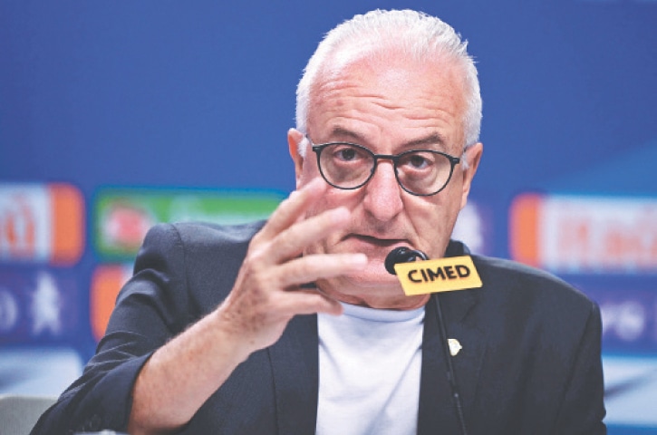 Brazil football team&rsquo;s head coach Dorival Junior gestures during a press conference on Thursday.&mdash;AFP