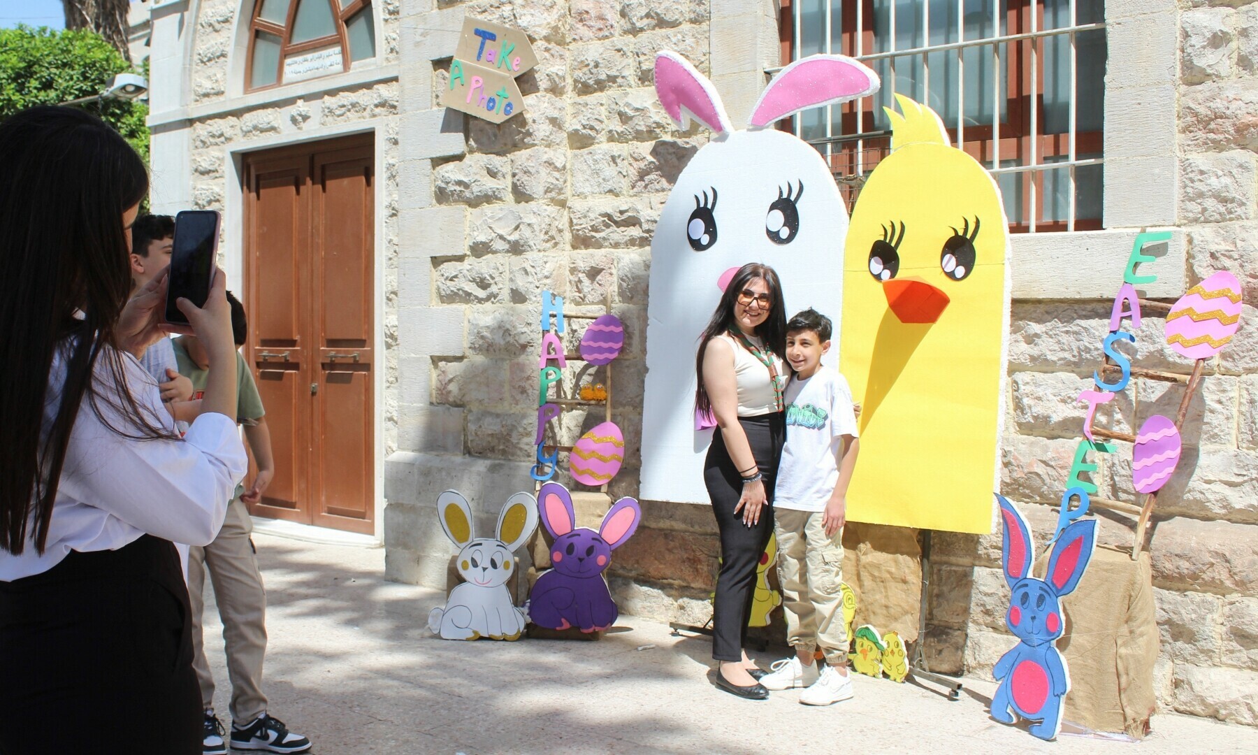  People pose for a picture on the day Christians celebrate Easter amid security measures and for the first time under the rebel-led transition government, in Damascus, Syria, on April 20, 2025. — Reuters 