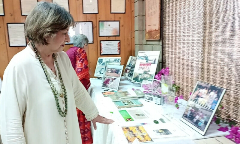 Visitors go through and appreciate the Ladies Horticulture Club archives. —Photo by the author Visitors go through and appreciate the Ladies Horticulture Club archives. —Photo by the author