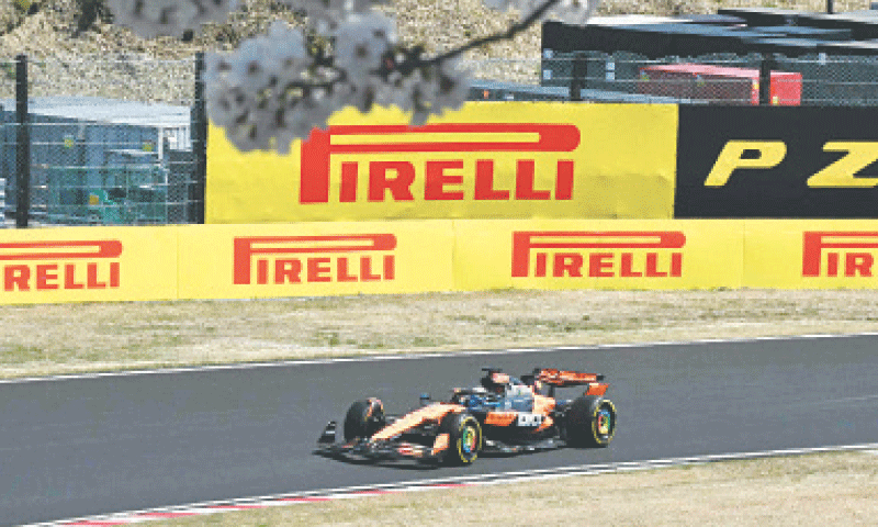 McLaren&rsquo;s Oscar Piastri of Australia drives during the first practice session of the Formula One Japanese Grand Prix at the Suzuka circuit on Friday.&mdash;AFP