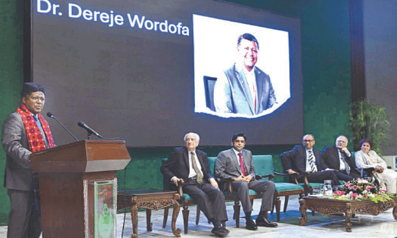 Dr Dereje Wordofa, president of SOS Children’s Villages International, speaks at the ceremony at Chief Minister House.—PPI Dr Dereje Wordofa, president of SOS Children’s Villages International, speaks at the ceremony at Chief Minister House.—PPI
