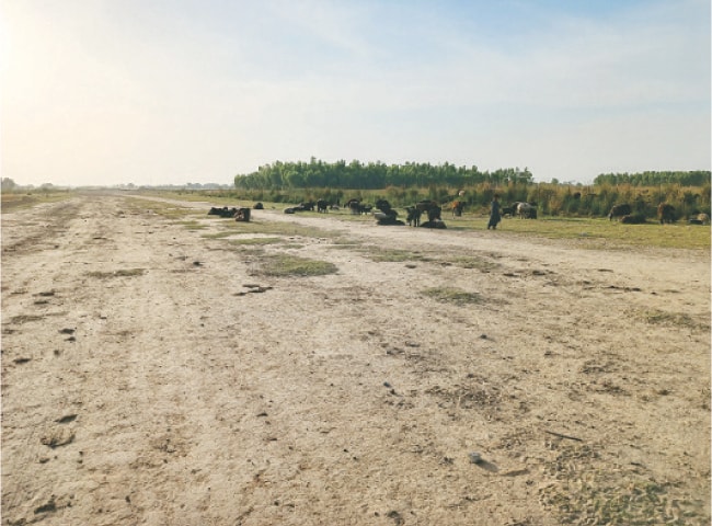GUJRAT: A view of Kharian-Sambrial Motorway site near Dharekrri village. &mdash; Dawn