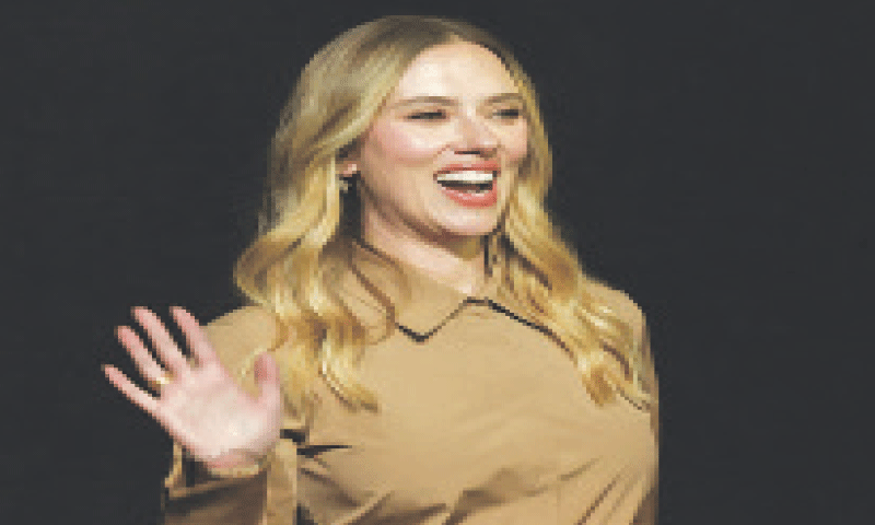 AN April 2 file picture shows actress Scarlett Johansson arriving onstage during the CinemaCon Universal Pictures presentation in Las Vegas, Nevada.&mdash;AFP
