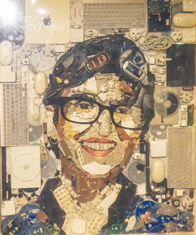  A junk mosaic portrait of Sabeen Mahmud, made of old discarded electronic items, has been unveiled at the MagnifiScience Centre.
&mdash;Fahim Siddiqi / White Star 