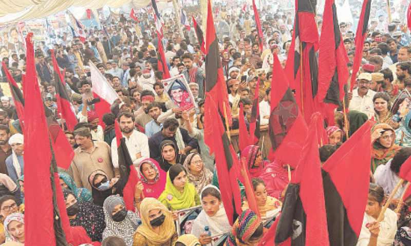 LAWYERS&rsquo; sit-in camp at Babarloi is filled to capacity on the eight day of protest.&mdash;Saeed Memon