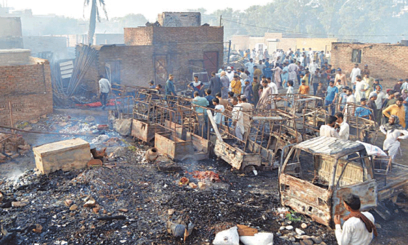 SOME of the vehicles destroyed by the fire.&mdash;Dawn