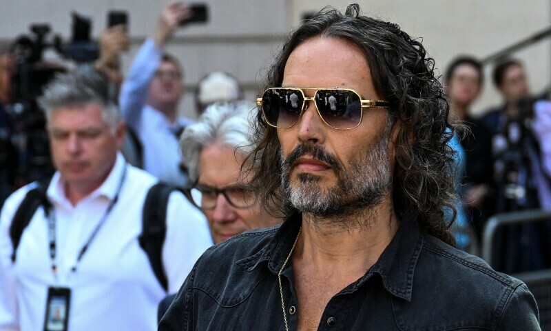 British actor and comedian Russell Brand, who has been charged with rape and multiple counts of sex assault, leaves Westminster Magistrates&rsquo; Court, in London, Britain on May 2. &mdash; Reuters