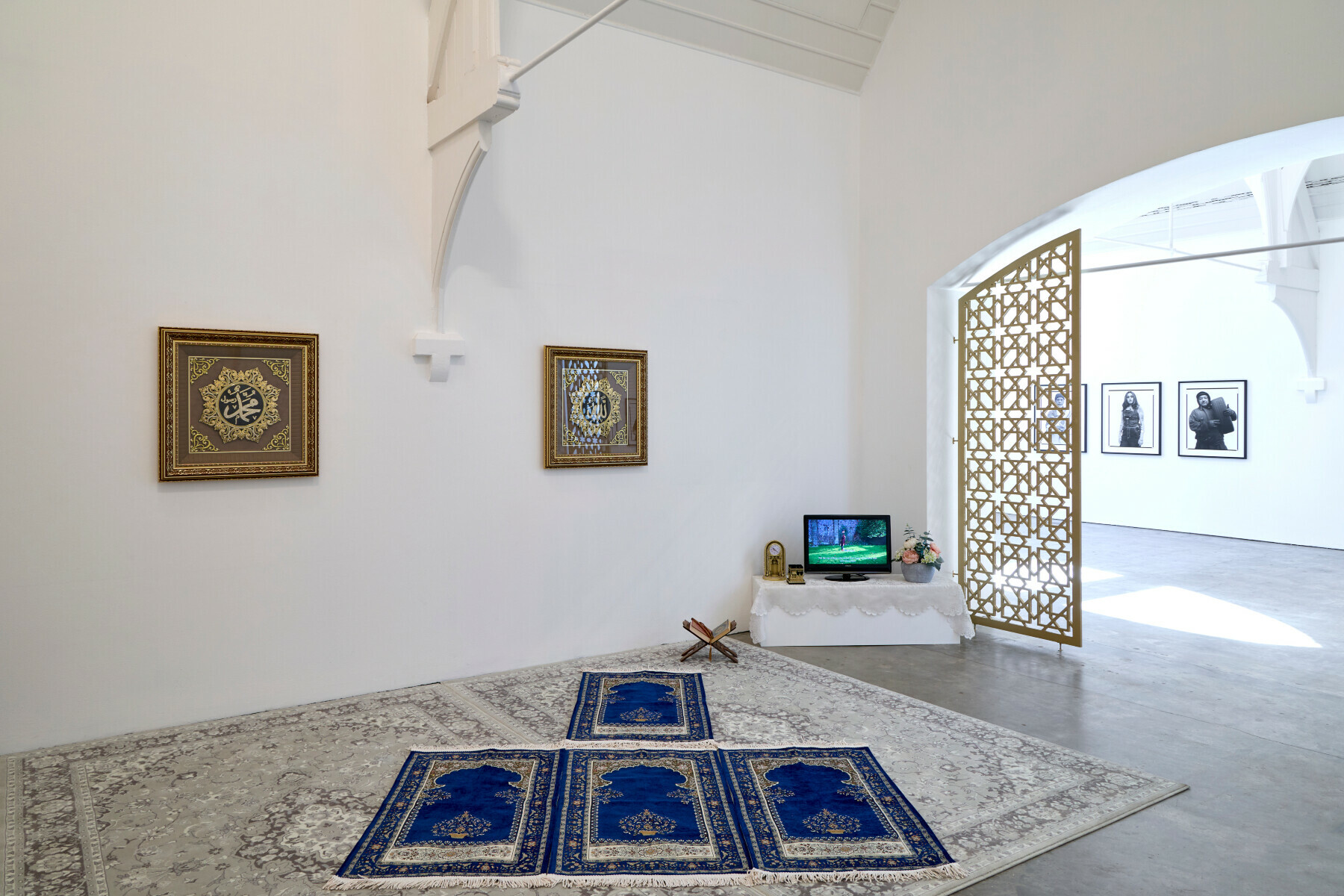 Installation Prayer Room at Mahtab Hussain&rsquo;s solo exhibition. &mdash; David Rowan